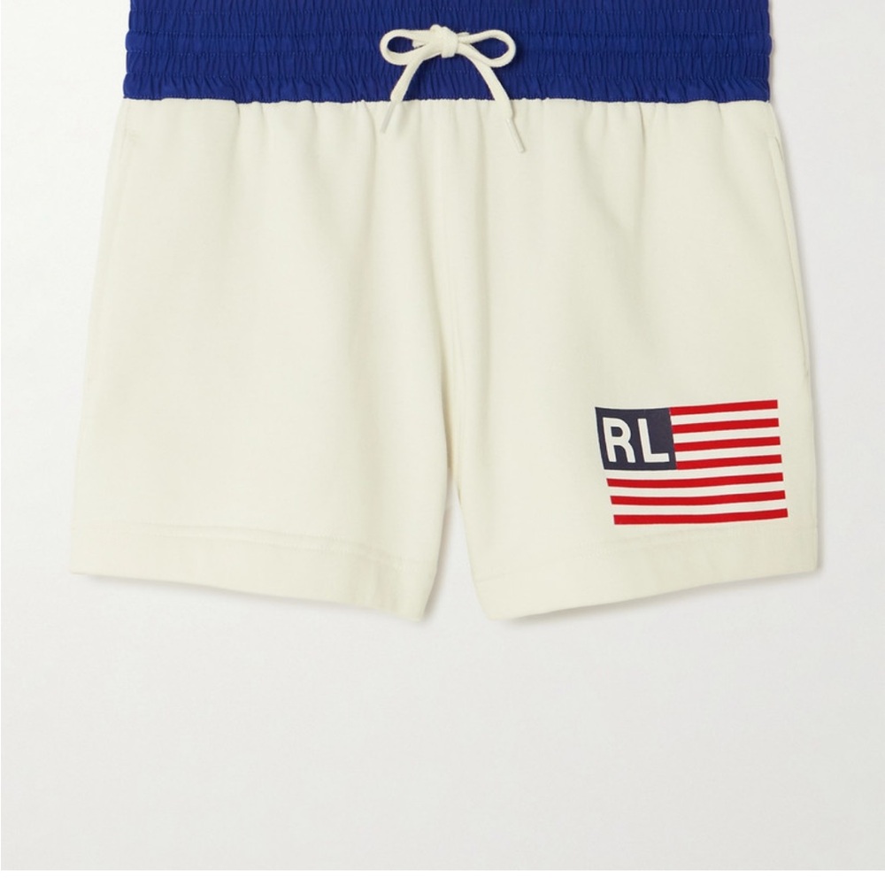 Polo Ralph Lauren Blue and White Women's Shorts